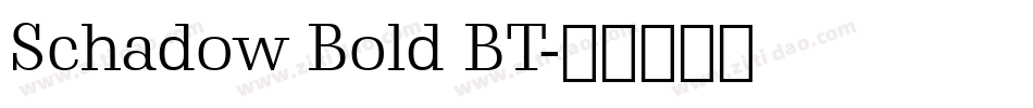 Schadow Bold BT字体转换